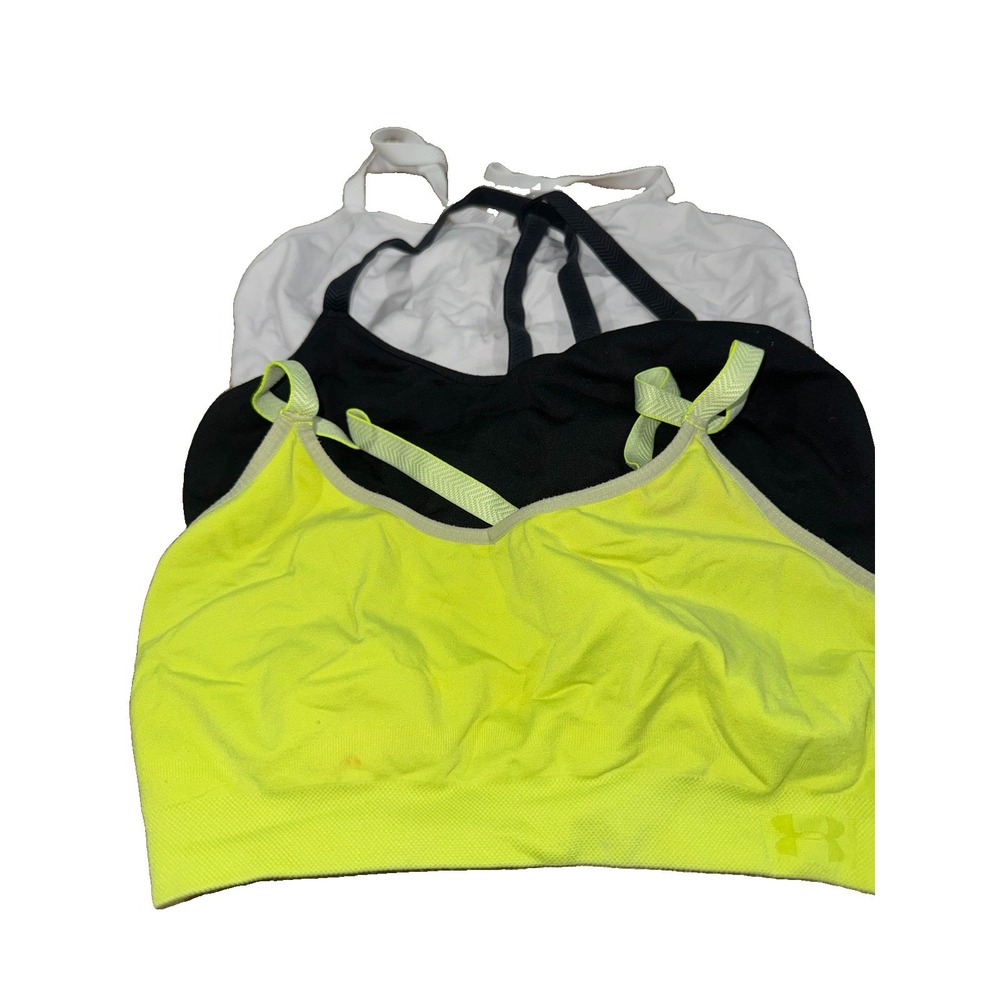 Under Armour HeatGear Women's XL Sports Bras Lot of 3 Multicolor Adjustable